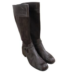 Coldwater Creek Womens Size 9 M Brown Riding Boots Leather Side Zip